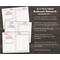 Three pages in the set, with staggered tabs on top. Left side is floral arch with half-page table for notes; right side is full-page notes.